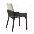 Italialainen minimalistinen valkoinen ja musta nahkainen armeija tuolit